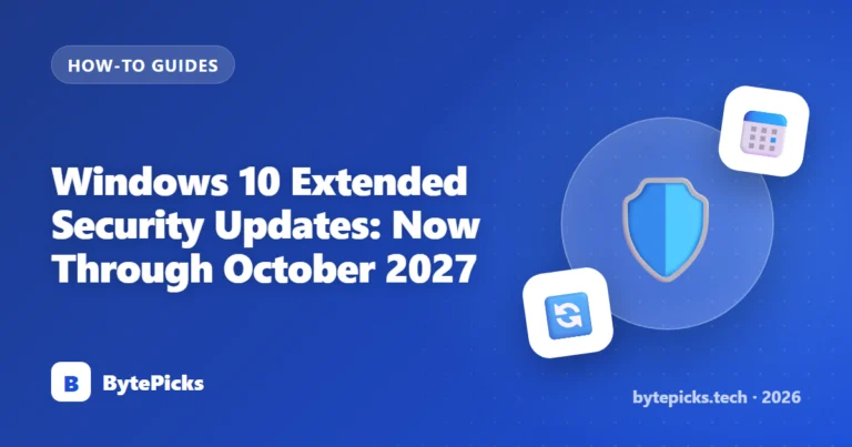Windows 10 Extended Security Updates: Now Through October 2027